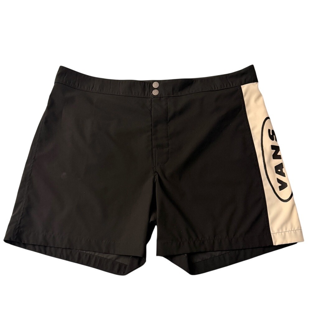 Vans Black and White Swim Trunks‎